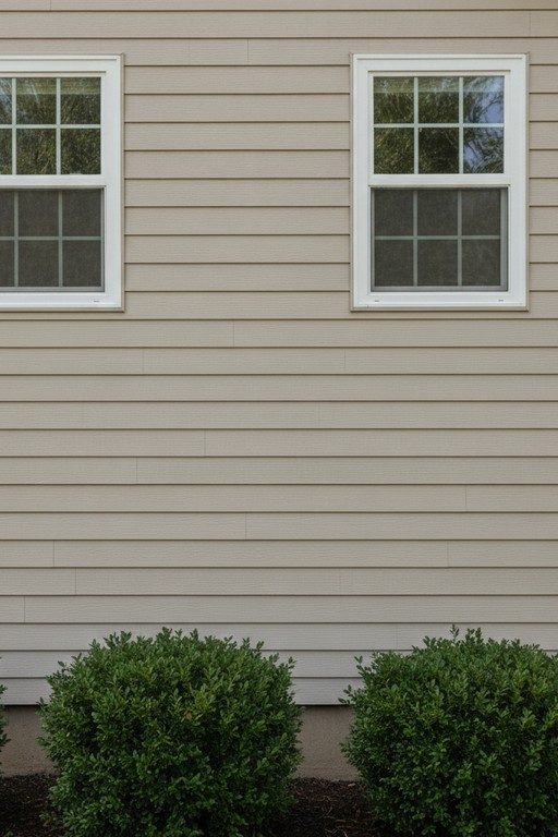 Illustrative example: the same Spokane home's siding clean and bright after soft washing